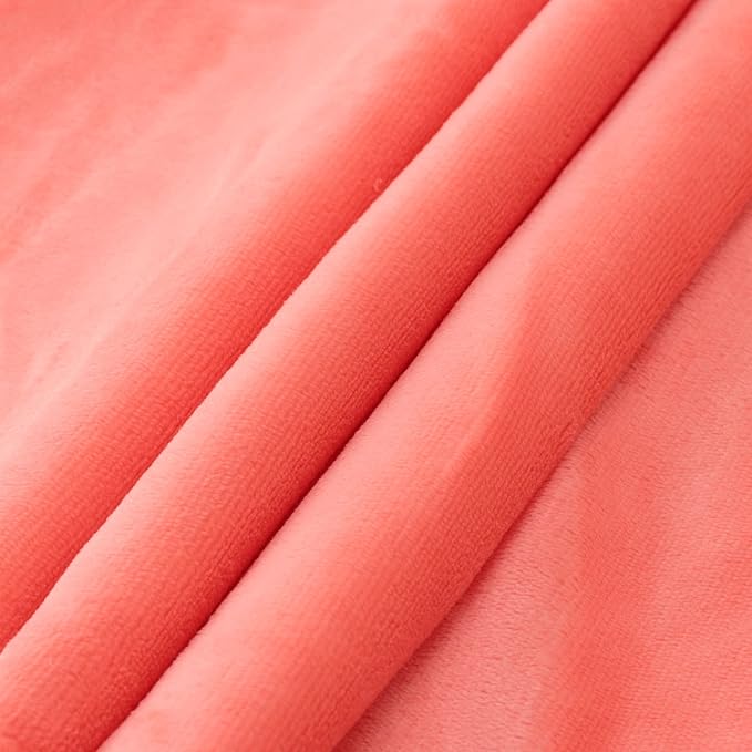 NANPIPER King Size Sherpa Blanket, Soft Fleece Throw for Bed, Reversible Thick Fuzzy Blanket for Winter (Living Coral, 90x108 inches)