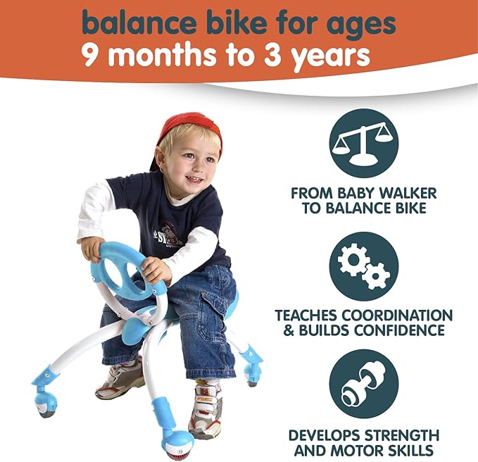 Pewi Walking Ride On Toy - From Baby Walker to Toddler Ride On for Ages 9 Months to 3 Years Old