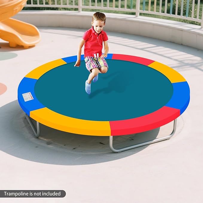 Eapmic Trampoline Pad Replacement, Trampoline Safety Pad, Spring Cover for 8ft 10ft 12ft 14ft 15ft 16ft Round Trampoline with Waterproof Foam Padding, Universal Trampoline Accessories