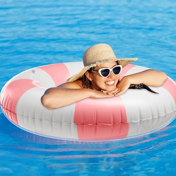 2 PCS Inflatable Pool Floats for Swimming Pool Party Lake Beach Adults - Floaties Pool Tubes Swim Rings Tubes Floaties for Beach Pool Party Decorations