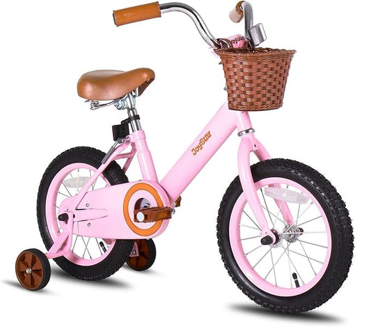 JOYSTAR Classic Style Kids Bike with Training Wheels & Basket, 12 14 16 Inch Girls Bike for 2-7 Years Old, Kids' Bicycles