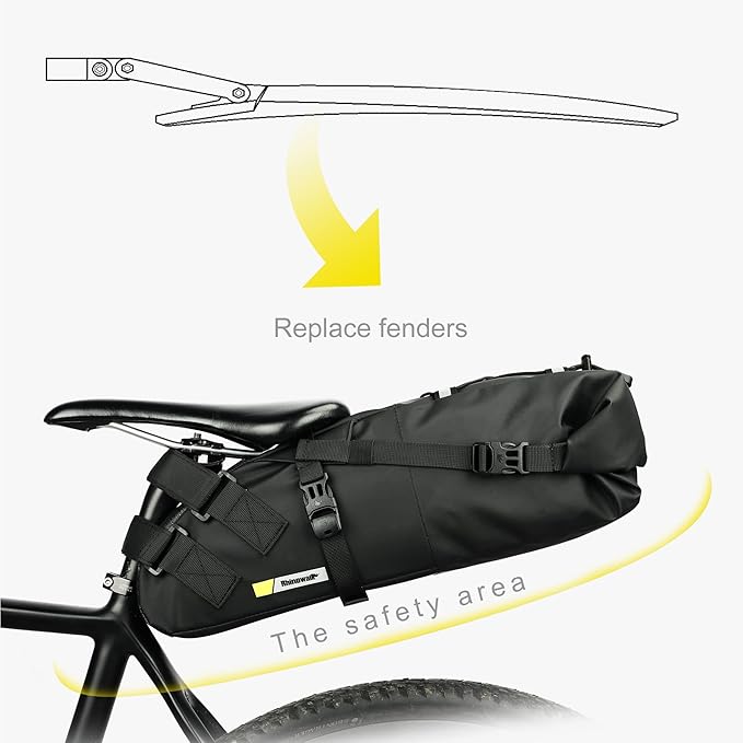 Rhinowalk Bike Saddle Bag Waterproof 13L Under Seat Storage for Mountain Road Biking and Commuting Trips