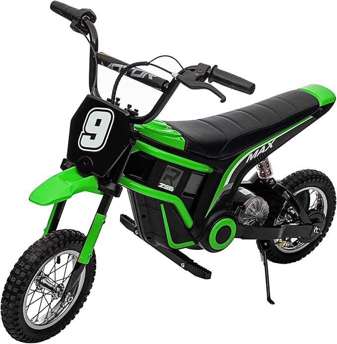 Electric Dirt Bike for Kids, 24v 350w Kids Electric Motorcycle, 3-Speed Modes & Up to 14.29 MPH, Metal Suspension Safe and Shock Proof, Children Off-Road Ride-on Dirt Motorcycle