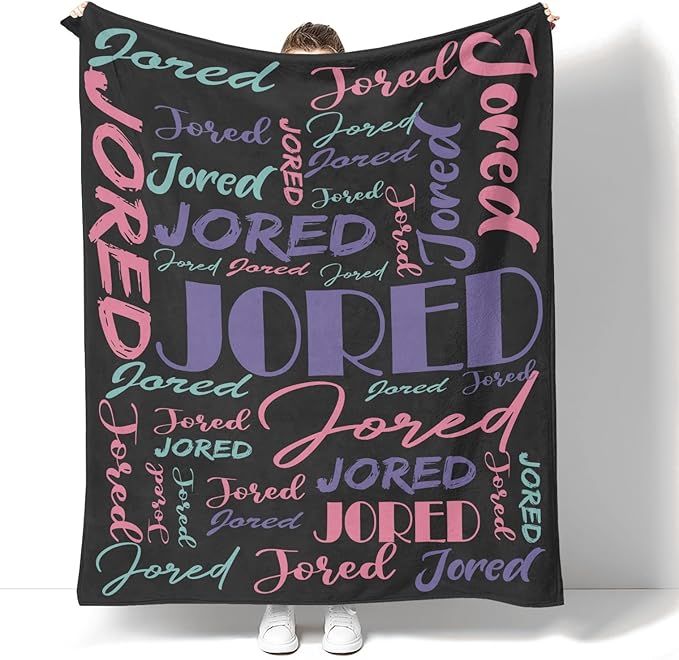 Dr.TOUGH Personalized Name Blanket Personalized Blanket for Adult Kids Flannel Customized Personalized Blankets and Throws