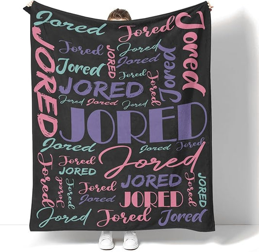 Dr.TOUGH Personalized Name Blanket Personalized Blanket for Adult Kids Flannel Customized Personalized Blankets and Throws