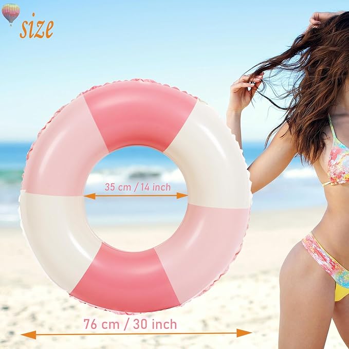 Swimming Pool Tubes-2PCS Inflatable Pool Floats for Adult Swim Ring Pool Floaties Inflatable Swimming Pool Raft Party Water Summer Beach Lounger Float Party Supplies