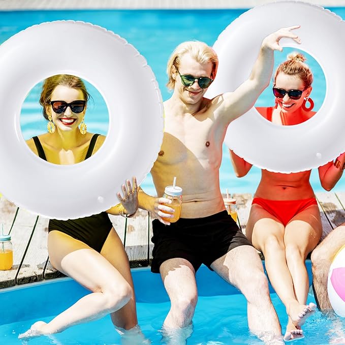 8 Pcs Large Inflatable Pool Float 36 Inches Swimming Ring Pool Floats Adult Inflatable Tube for Summer Vacation Beach River Bachelorette Wedding Party Supplies