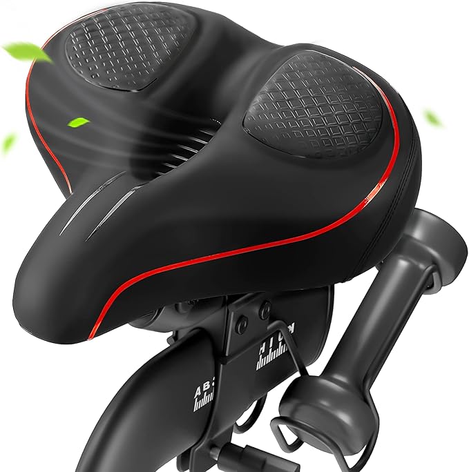 Oversized Bike Seat for Peloton Bike & Bike+, Wide Bicycle Saddle Replacement Compatible with Peloton, Exercise or Road Bikes, Seat Cushion for Men & Women