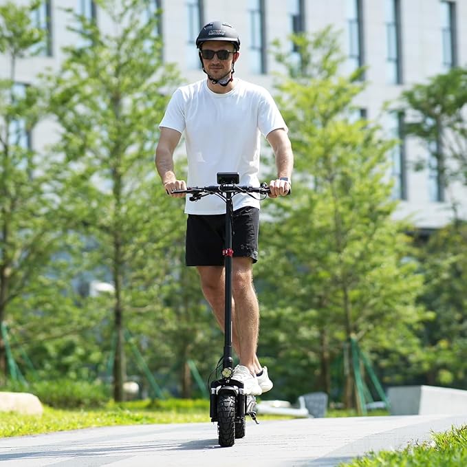 iScooter Electric Scooter, 10" Tires, 800W Motor E-Scooter Up to 25/28 Miles Range, Top Speed 24/28 MPH, Adjustable Handlebar Height, Folding Commuting Electric Scooter for Adults-(Optional Seat)