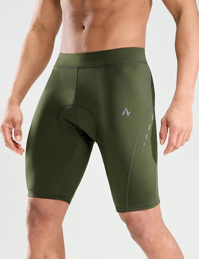 Nepest Men's Bike Shorts 4D Padded Cycling Road Biking Riding Biker Bicycle Mountain Cycle Shorts Zipper Pockets