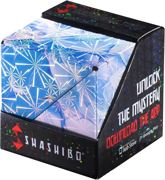 SHASHIBO Shape Shifting Box - Award-Winning Fidget Toy w/ 36 Rare Earth Magnets - Fidget Cube Transforms Into Over 70 Shapes, Sensory Toy Gift for Kids, Teens, and Adults (Polar)