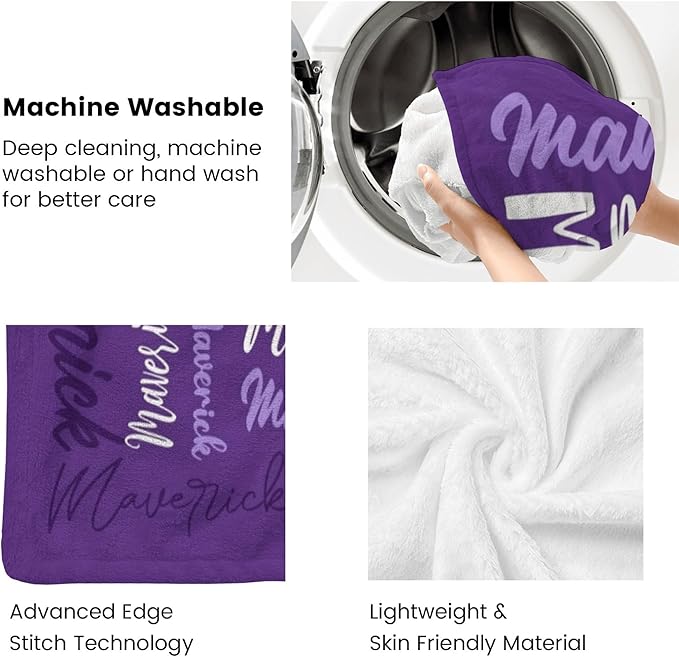 Name Blanket Personalized Blanket for Adult Kids Flannel Customize Throw Blanket Custom (Color 17, 60 x 80 Inches)