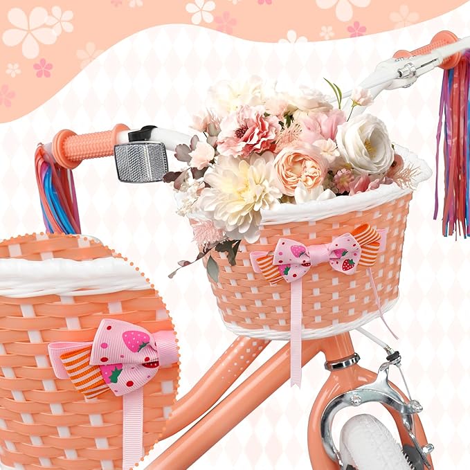 XJD Girls Bike for Toddlers and Kids Ages 2-12 Years Old,12 14 16 Inch Kids Bike with Training Wheels & Basket