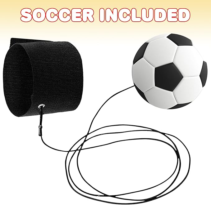 ArtCreativity 2.25 Inch Sports Wrist Balls - Set of 3 - Includes Basketball, Baseball, and Soccer Ball Wristband Toys - Durable Foam String Attached Rebound Balls - Party Favor, Gift Idea for Kids