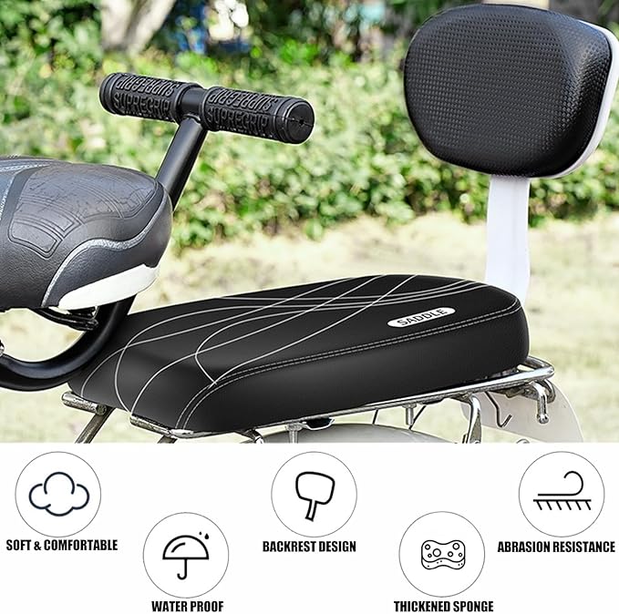 Bicycle Manned Cushion Mountain Bike Back Shelf Seat Cushion Manned Comfortable Saddle Children Back Seat