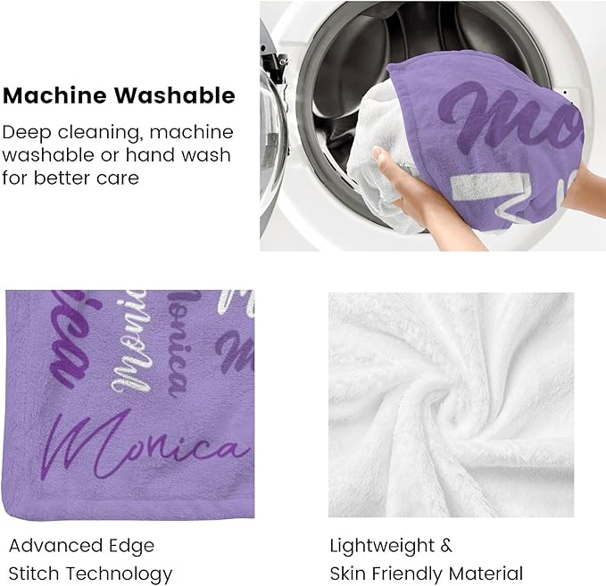 Name Blanket Personalized Blanket for Adult Kids Flannel Customize Throw Blanket Custom (Color 04, 30 x 40 Inches)