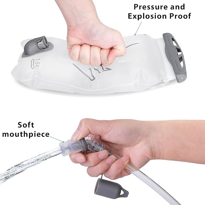 Water Bladder 1.5L-2 Liter, BPA -Free Hydration Bladder for Hiking Backpack, Leak - Proof Water Reservoir Storage Bag for Hiking, Running, Camping & Outdoor Adventures