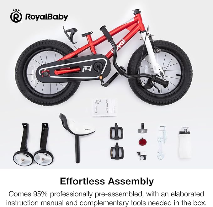 RoyalBaby Kids Bike EZ Freestyle Training Free Balance to Pedal Easy Learning Bicycle, 12-18 Inch for Toddlers to Big Kids