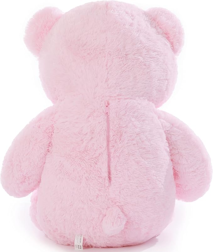Poutmac Big Teddy Bear 55" Giant Pink Soft Stuffed Animals Cute Plush Toy for Girlfriend Women Kids for Valentine's Christmas Birthday