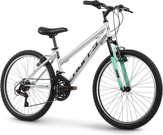 Huffy Stone Mountain Hardtail Mountain Bike for Boys/Girls/Men/Women, 20"/24"/26" Sizes, 6 or 21 Speed Shimano Twist Shifting, Front or Dual Suspension, Comfort Saddle, Sleek Colors