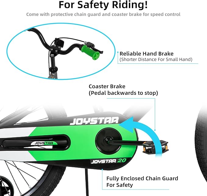 JOYSTAR New Berry Kids Bike for Boys and Girls Ages 3-12 Years Old, 12 14 16 Inch Kids Bicycles with Training Wheels, 20 Inch Bike with Kickstand, Multiple Colors