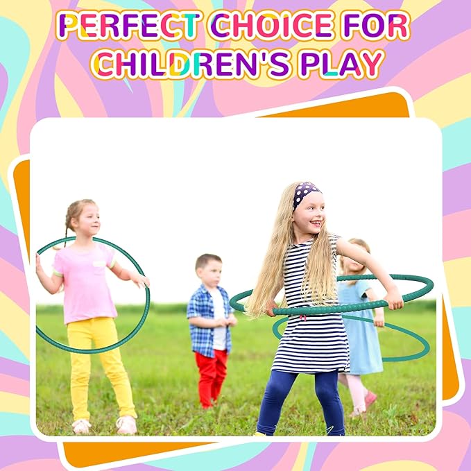 Shappy 6 Pcs Exercise Hoop Detachable Adjustable Plastic Toy Playground Toys Colored Hoop Circles for Teens Games Gymnastics Dog Agility Equipment Party Decor