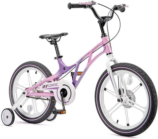 CXWXC Kids Bike - 14 16 18 Inch Children Bicycle for Boys Girls Age 3-9 Years, Single Speed Lightweight Kids Bikes with Training Wheel, Coaster/Disc Brake