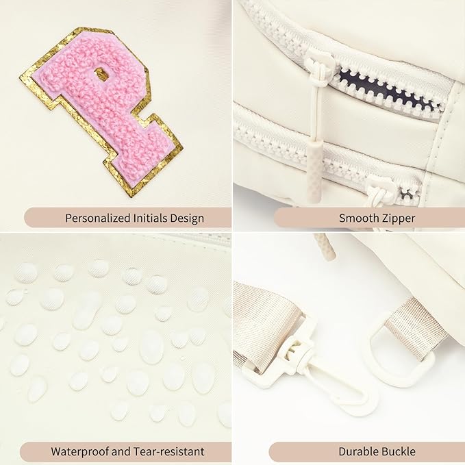 Birthday Gift for 5 6 7 8 9 10 11 12 13 14 15 16 Year Old Girls Fanny Pack Crossbody Bags for Women,Cute Trendy Stuff - Cream,P