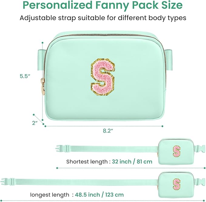 Birthday Gifts for Girls Teens Kids, Cute Gifts for Daughter Her Sister,Teen Girl Essentials,Travel Essentials,Waist Pack Belt Bag Crossbody Bags Fanny Packs Teen Trendy Stuff (Green,S)
