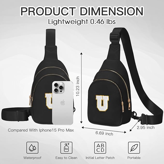 Birthday Gifts for 7 8 9 10 11 12 13 Year Old Girls Small Initial Sling Bag Cross Body Bag Fanny Pack for Girls