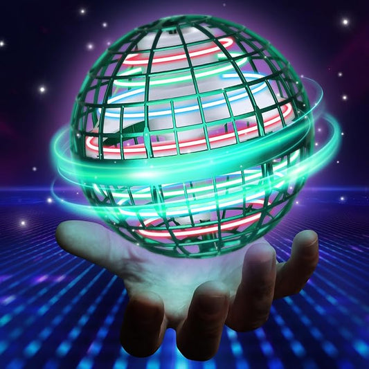 2025 Flying Orb Ball for Kids, Magical Galaxy Hover Cosmic Space Boomerang Rotating Floating Mini Hand Drone Stocking Stuffer Xmas Toys for Girls Boys Teen Age 6 7 8 9 10+ Green