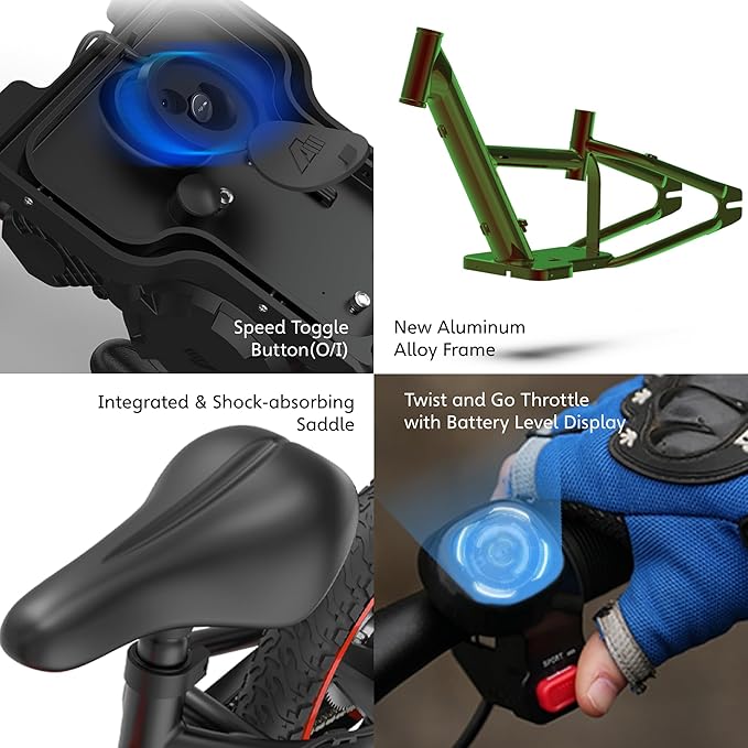 OLALA Electric Dirt Bike for Kids Aged 3-6, 170W Racing Grade Electric Motorcycle, New Aluminum Frame with 2 Power Modes, 24V Detachable Battery, 12IN Knobby Tires