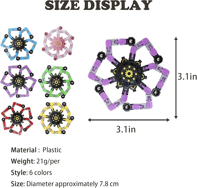 12pcs Transformable Fidget Spinners Children's Advanced Fidget Toys for Stress Relief Ideal Fidget Spinners for Sensory Toys for Boys and Girls with Autism，Party Favors