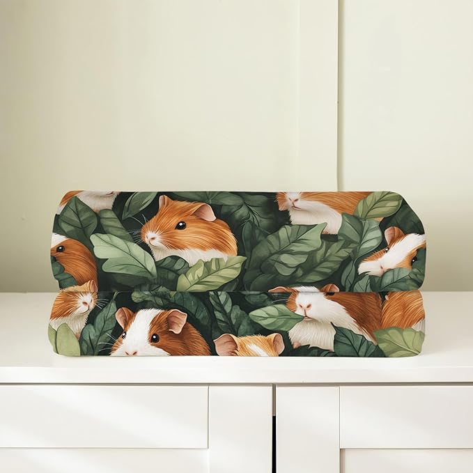 Guinea Pig Blanket, Guinea Pigs Printed Throw Blanket, Pet Gifts Blankets Stuff Fleece Flannel Plush for Women Men Boys Girls Lovers Adults Soft Bedding for Sofa Bed Office Home Decor 80"x60"