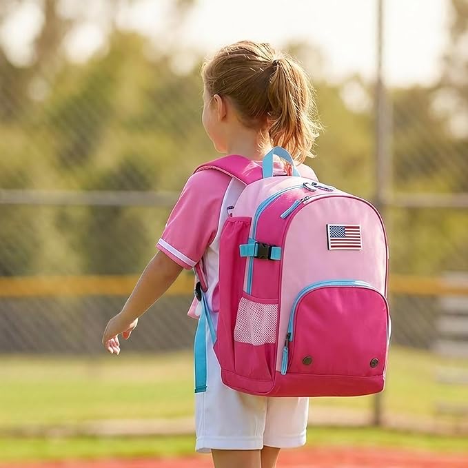 Choco Mocha Kids Baseball Bag, Large Youth Baseball Backpack Softball Bag for Girls T-Ball with Bat Holder