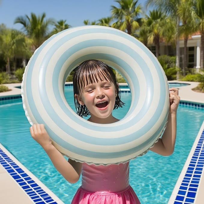 Pool Floats Swimming Rings for Kids, Age 5-10 Inflatable Swim Tubes Ring Toys with 11" Inner, Beach Inflatable Tubes Floaties Toys for Kids Adults
