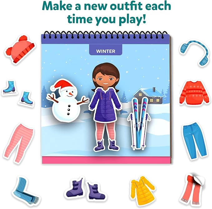 Skillmatics Reusable Sticker Activity Book - Peelies, 100+ Reusable Stickers, 6 Pictures, Mess-Free Fun for Kids, Creative Play & Travel Toy, Gifts for Ages 3, 4, 5, 6, 7