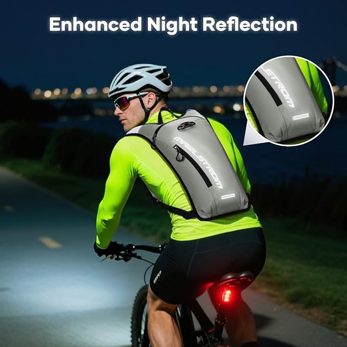 Maelstrom Running Hydration Vest, Hiking Backpack with 2L Water Bladder for Cycling Rave for Men Women