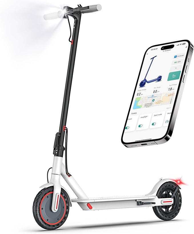 Electric Scooter, 8.5" /10" /14" Tire, 16/19/22 Mph Top Speed, 12/22/27/28/49 Miles Long Range, Folding Escooter for Adults and Teens with Dual Braking,Dual Suspension, App