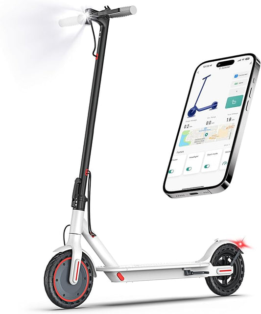 Electric Scooter, 8.5" /10" /14" Tire, 16/19/22 Mph Top Speed, 12/22/27/28/49 Miles Long Range, Folding Escooter for Adults and Teens with Dual Braking,Dual Suspension, App