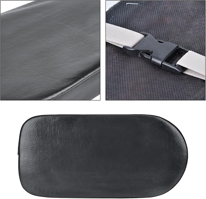 Bicycle Manned Cushion, Black PU Bike Rear Saddle Mountain Bike Back Shelf Seat Cushion, Wide Soft Pad Bicycle Accessory for School Sports Trail Riding