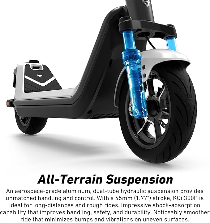 NIU K100P/K200F/K300P Electric Scooter Adults - E Scooter with Suspension, 600-900W Peak Power, 18-34 Miles Max Range, Top Speed 17.4-20MPH, Commuting E-Scooter, Folding Handlebars(Only K200F)