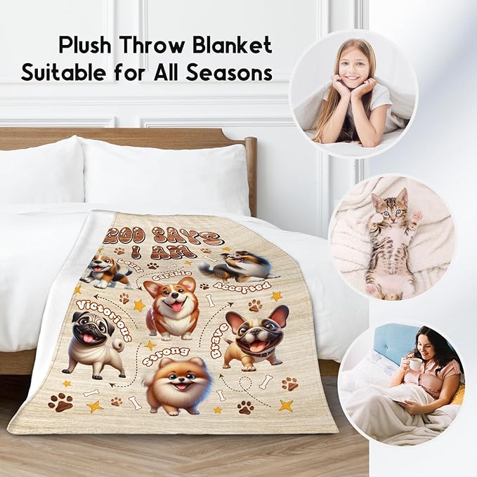 PuppyLove Kids Toddler Fleece Dog Mom Gift Blanket, 30"x40"