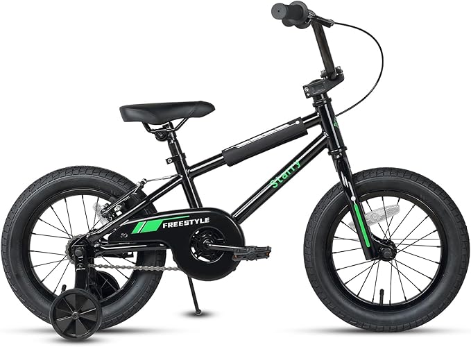 12 14 16 18 Inch Kids Bike BMX Style Bicycle with Training Wheels Coaster Brake for 2-10 Years Old Toddlers Boys Girls Multiple Colors