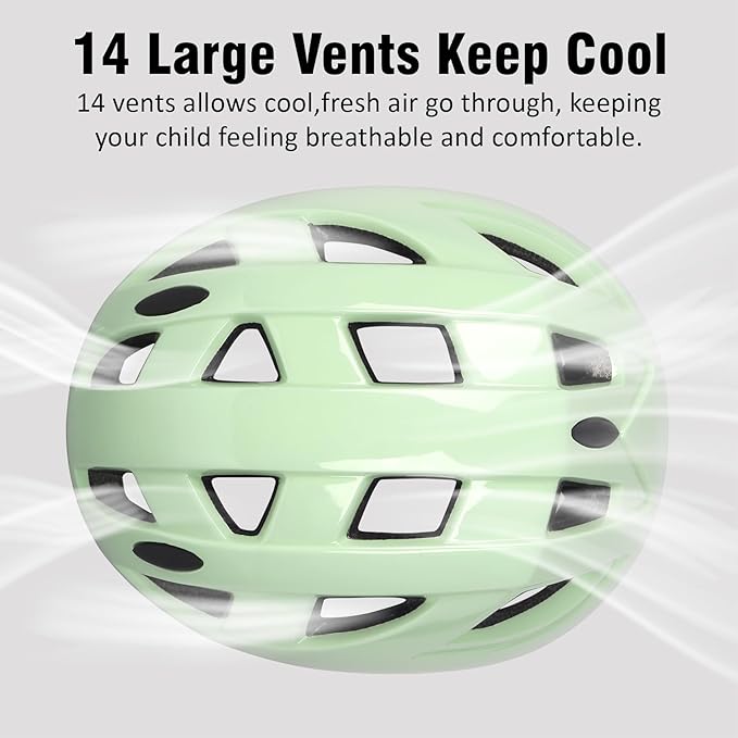 Kids Bike Helmet,2 Sizes Adjustable for Youth Child Boys & Girls Ages 3-5-8-14,Ventilation and Multi-Sport for Bicycle Scooter Skate