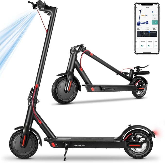 Caroma Electric Scooter,630W Peak Motor,20 MPH Max Speed & 18 Miles Long Range,8.5" Solid Tires,Dual Braking System with Cruise Control,Foldable E-Scooter with Smart APP Lock for Adults and Teens