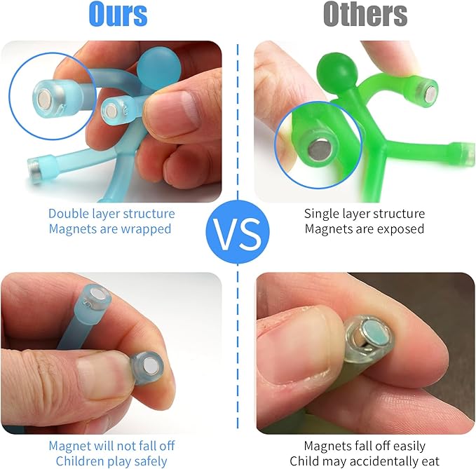 48Pcs Magnetic-People-Magnet-Men, Magnetic Travel Toys for Kids, Creative, Portable and Educational, Funny Magnets for Kids, Small Toys for Classroom Prizes, Easter Egg Stuffers, Office