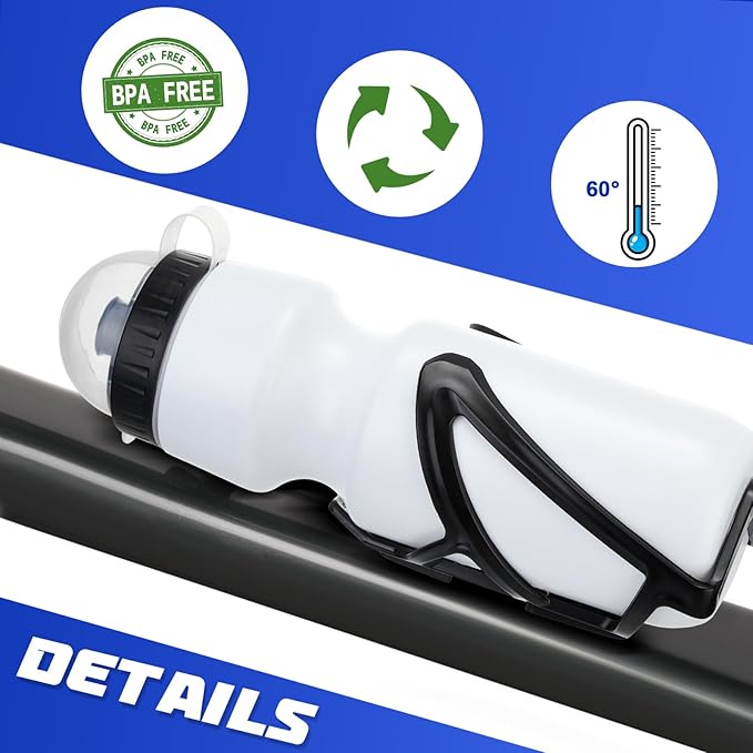 Mifoci Bike Water Bottle Cage with Bottle Bike Water Bottles and Holder 24oz Squeeze Sport Bicycle Accessories for Mountain Outdoor Cycling