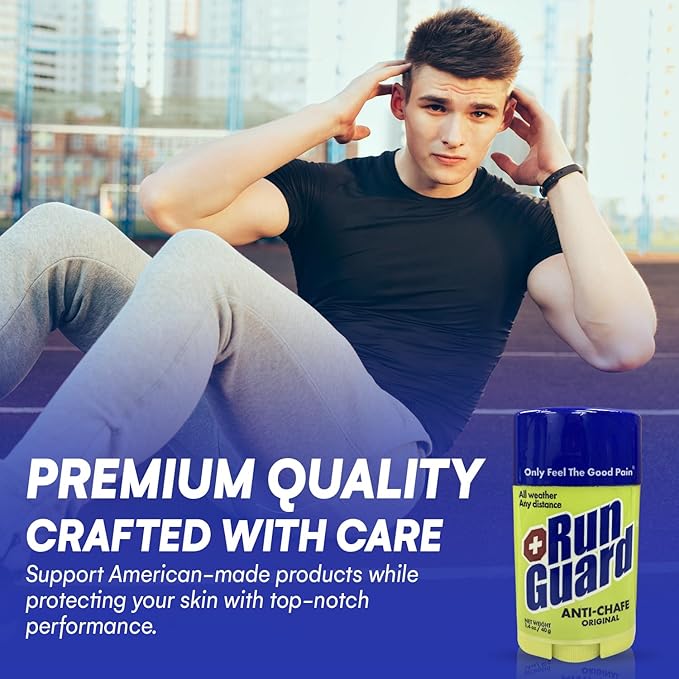 Original Anti-Chafing Balm - Highly Effective USA Made Chafe Stick for Runners & Athletes - Sweat & Water-Resistant Formula - Sports Running Anti Chafe Soothing Balm Stick - 40g