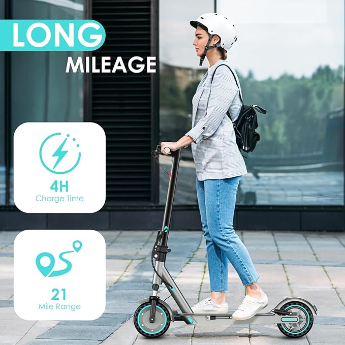 Electric Scooter for Adults, 19/25 Mph Max Speed, 21/25/35 Miles Range,350/500/600W APP Control E-Scooter with 8.5"/10" Inflatable tire, Foldable Escooter with App Control, UL 2272 Certified